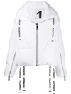 Khrisjoy Logo Drawstring Puffer Jacket In White