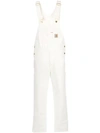 Carhartt Man Overalls Off White Size 30w-30l Organic Cotton In White
