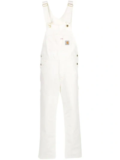 Carhartt Straight-leg Denim Overalls In Neutrals