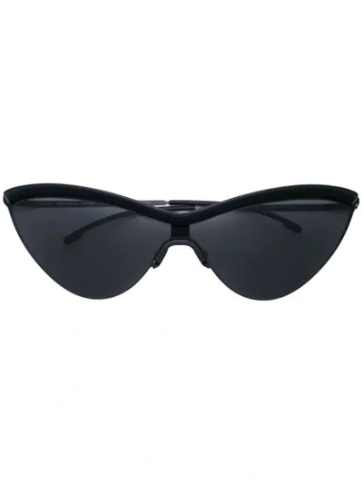 Mykita X Maison Margiela Cat-eye Sunglasses In Black