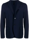 Harris Wharf London Notched-lapel Single-breasted Blazer In Blue