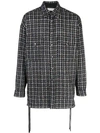FAITH CONNEXION OVERSIZED HOUNDSTOOTH PATTERN SHIRT