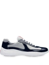 Prada Men Two-tone Leather And Tech Fabric Sneakers In Multi
