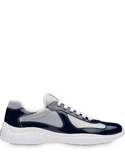 Prada America's Cup Low-top Trainers In Baltico/argento