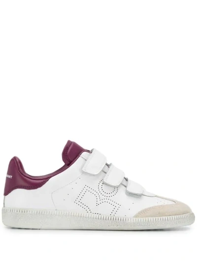 Isabel Marant Beth Perforated Leather Grip-strap Trainers In White