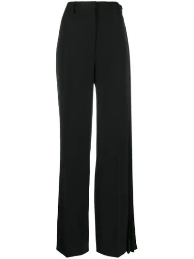 Prada Pleated Detail Tailored Trousers In Black
