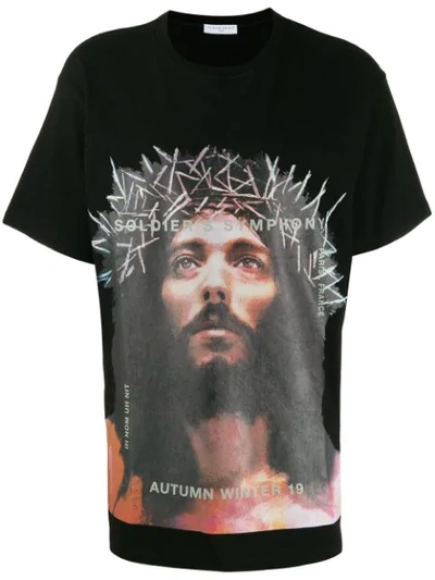 Ih Nom Uh Nit Men's Short Sleeve T-shirt Crew Neckline Jumper Jesus In Black