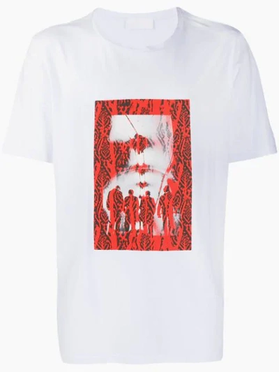 Neil Barrett Contrast Print T-shirt In White