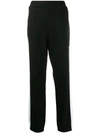 Msgm Side Stripe Track Pants In Black