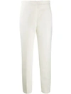 Msgm Wide Cropped Trousers In White