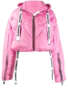 Khrisjoy Goose-down Cropped Puffer Jacket In Pink