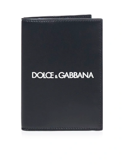 Dolce & Gabbana Logo Print Wallet In F.nero