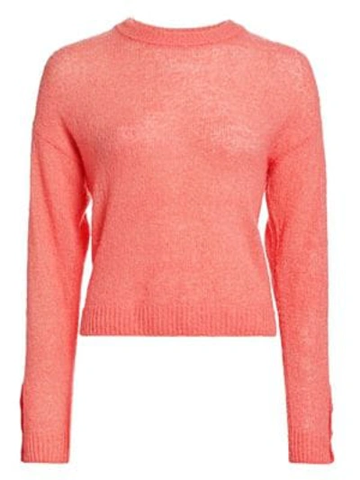 Joie Namio Button Detail Crewneck Sweater In Rose