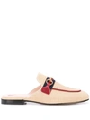 GUCCI WOMEN'S PRINCETOWN CANVAS SLIPPERS