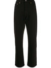Levi's Levis Black Ribcage Straight Ankle Jeans In Black