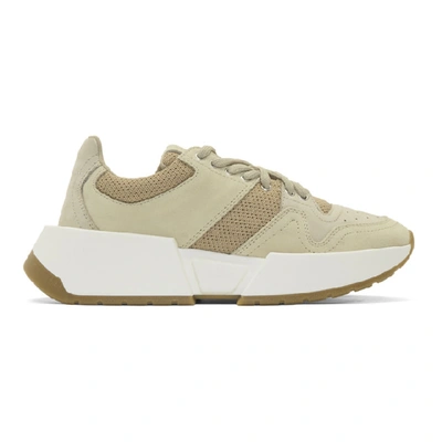 Mm6 Maison Margiela Taupe And Tan Chunky Trainers In T2014 Wh Sw