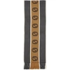 GUCCI GUCCI GREY AND BEIGE WOOL GG SCARF