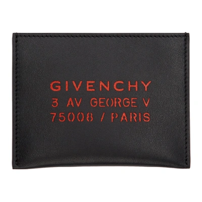 Givenchy Address Card Holder In Leather In Black