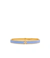 Tory Burch Kira Enameled Slim Bracelet In Tory Gold / Himalaya Blue