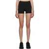 WONE WONE BLACK FLAT FRONT SHORTS