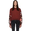 OFF-WHITE OFF-WHITE RED CROPPED FLOWERS SWEATSHIRT