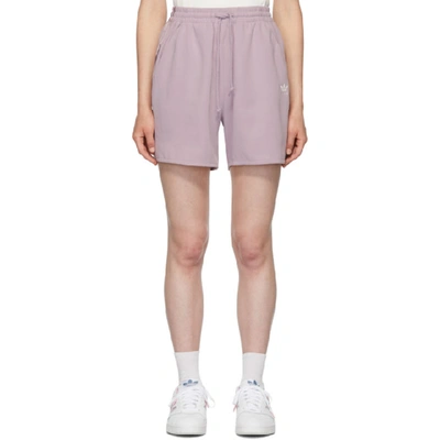 Adidas Originals By Danielle Cathari 紫色缎面短裤 In A32s Soft V