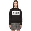 Msgm Logo-print Long-sleeve Sweatshirt In 99 Black