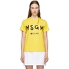MSGM MSGM SSENSE 独家发售黄色涂绘徽标 T 恤