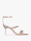 Sophia Webster Metallic Gold Rosalind 85 Glitter Sandals In Metallic