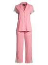 Natori 2-piecelux Shangrila Pajama Set In Bright Pink