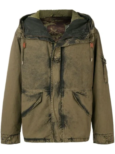Mr & Mrs Italy Cortina Warm Mini Parka In Loden / Army/camouflage Army