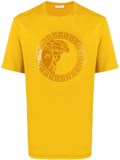 Versace Medusa Logo T Shirt Yellow