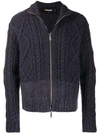 DSQUARED2 DSQUARED2 CABLE KNIT CARDIGAN - 蓝色