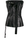 BEN TAVERNITI UNRAVEL PROJECT LEATHER CORSET TOP