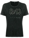 R13 BACK IN BLACK LOGO T-SHIRT