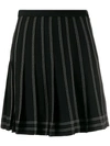 OFF-WHITE CONTRAST STITCH PLEATED SKIRT