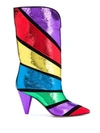 ATTICO ATTICO RAINBOW PRINTED BOOTS - 黑色