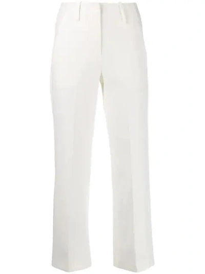 Alysi Twill Kick Flare Trousers - 白色 In White