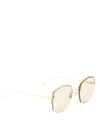 BOUCHERON HALF-FRAME YELLOW LENSES SUNGLASSES