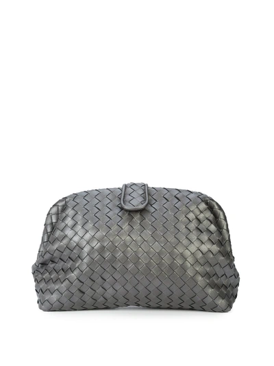 Bottega Veneta The Lauren 1980 Silver Intrecciato Clutch