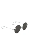 CHRISTOPHER KANE WHITE ROUND SUNGLASSES WITH PEARLS