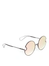 CHRISTOPHER KANE ROUND SUNGLASSES WITH PEARLS