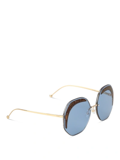 Fendi Glass Sunglasses In Gold