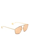 GUCCI GOLD AND TORTOISE METAL SUNGLASSES