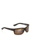 Maui Jim Kanaio Coast 61mm Polarizedplus2 Sunglasses - Matte Tortoise Ombre/ Bronze In Dark Brown