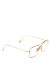 CUTLER AND GROSS GOLD-TONE METAL EYEGLASSES