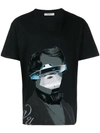 Valentino Vu V-face Ufo Printed Cotton T-shirt In Black