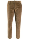 DSQUARED2 DSQUARED2 CROPPED TAPERED TROUSERS - BROWN