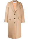 HARRIS WHARF LONDON SINGLE BREASTED MIDI COAT