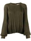 CHLOÉ PLEATED CABLE KNIT TOP